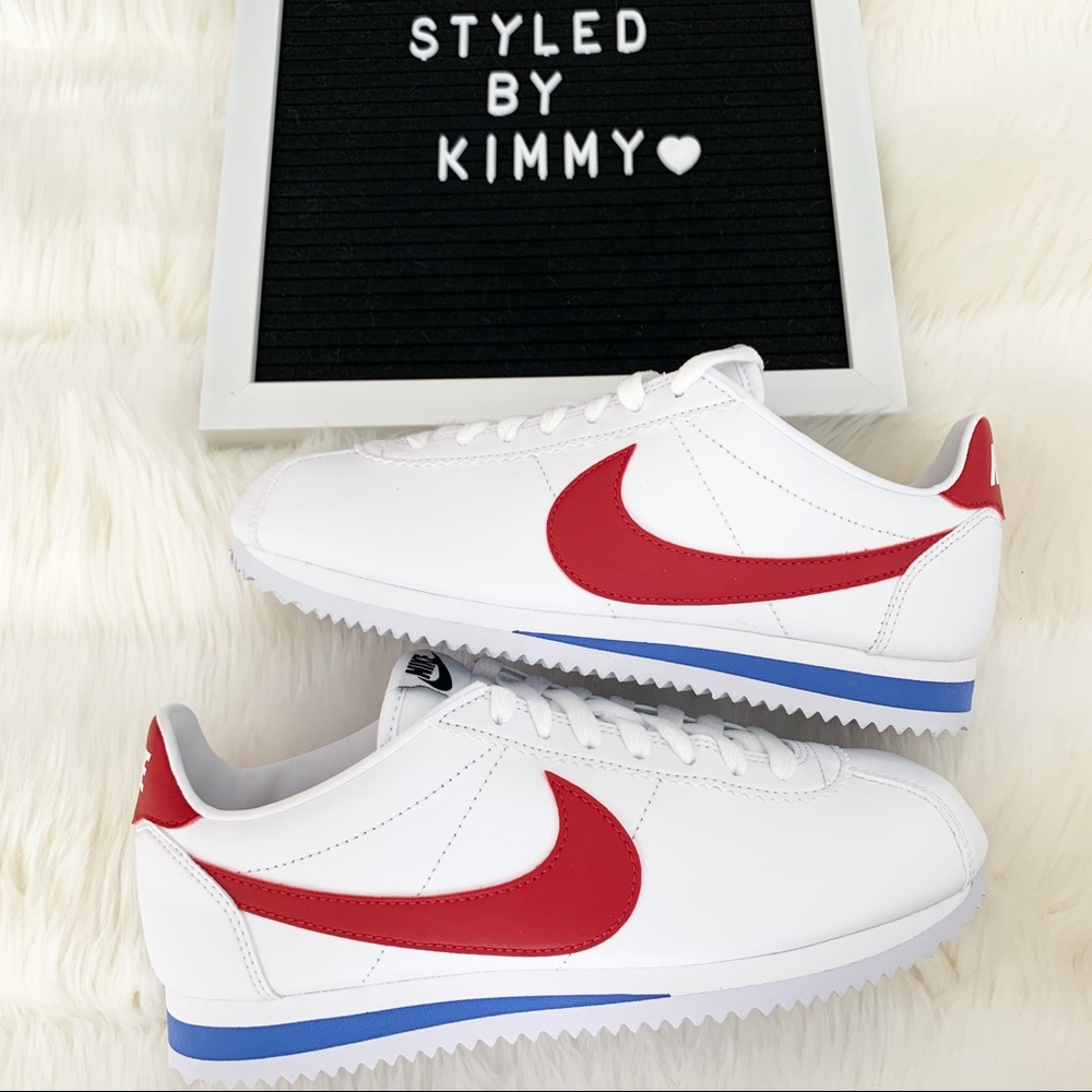 🌸 NIKE Basic Leather Cortez Sneakers Shoes NEW - Picture 4 of 9
